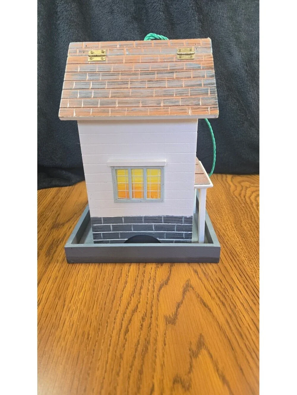 Handmade Wooden School House Birdhouse with Welcome Sign